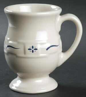 Photo 2 of LONGABERGER POTTERY WOVEN TRADITIONS CLASSIC BLUE GRANDMUG 3.75” X 5.25”