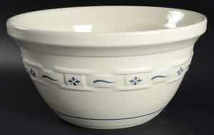 Photo 2 of LONGABERGER POTTERY WOVEN TRADITIONS CLASSIC BLUE 12” MIXING BOWL