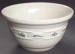 Photo 2 of LONGABERGER POTTERY WOVEN TRADITIONS CLASSIC BLUE 8” MIXING BOWL