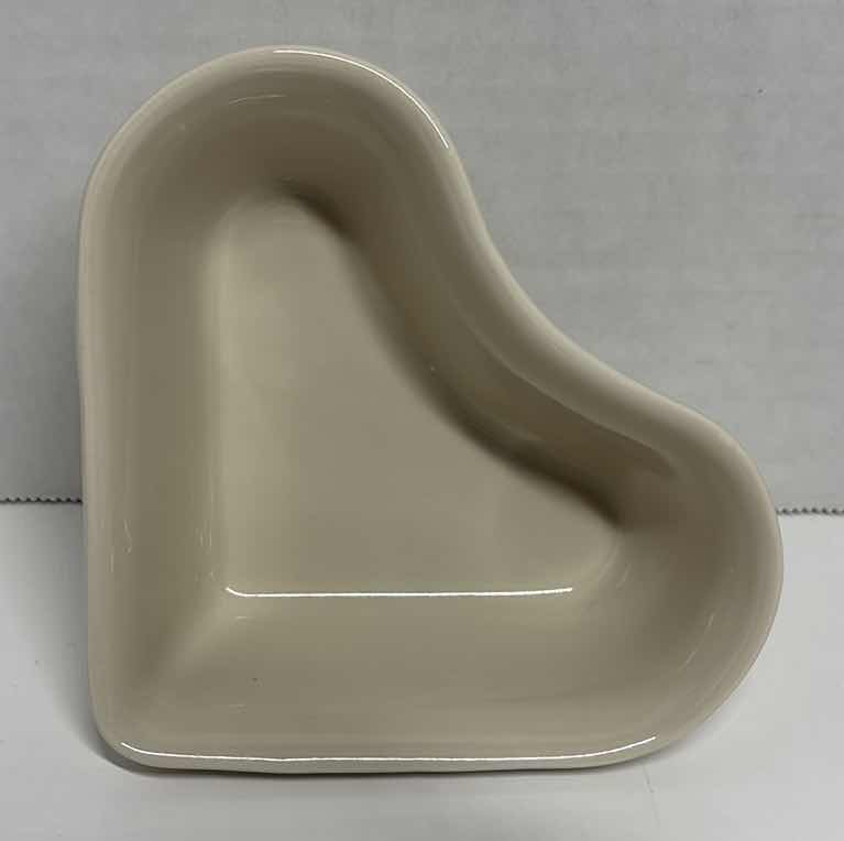 Photo 3 of LONGABERGER POTTERY HEART RAMEKIN “ALWAYS AT HOME IN YOUR HEART” 5.5” X 2”