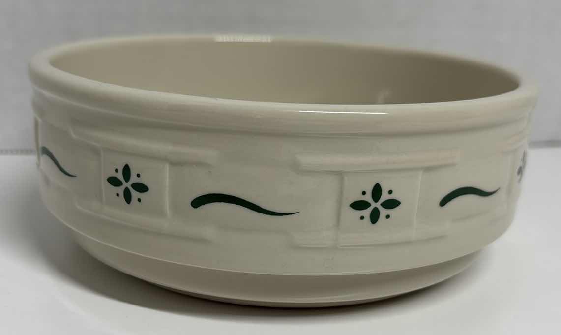 Photo 2 of LONGABERGER POTTERY WOVEN TRADITIONS HERITAGE GREEN SOUP/CEREAL BOWL 6” X 2.25”