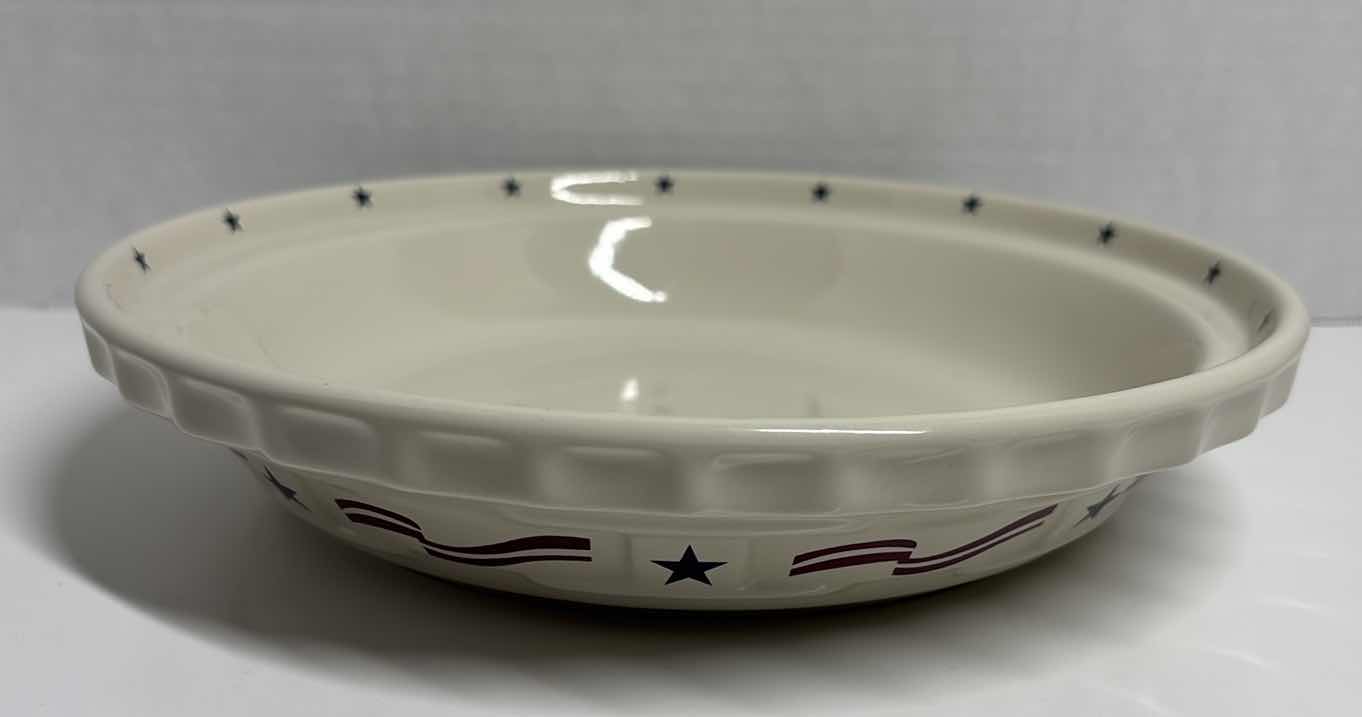 Photo 1 of LONGABERGER ALL AMERICAN ROUND OVEN-TO-TABLE PIE PLATE 10.25” X 2”