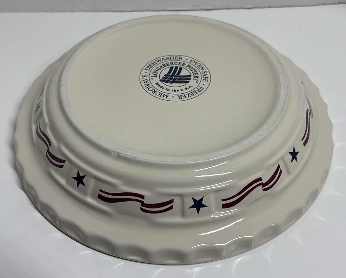 Photo 3 of LONGABERGER ALL AMERICAN ROUND OVEN-TO-TABLE PIE PLATE 10.25” X 2”