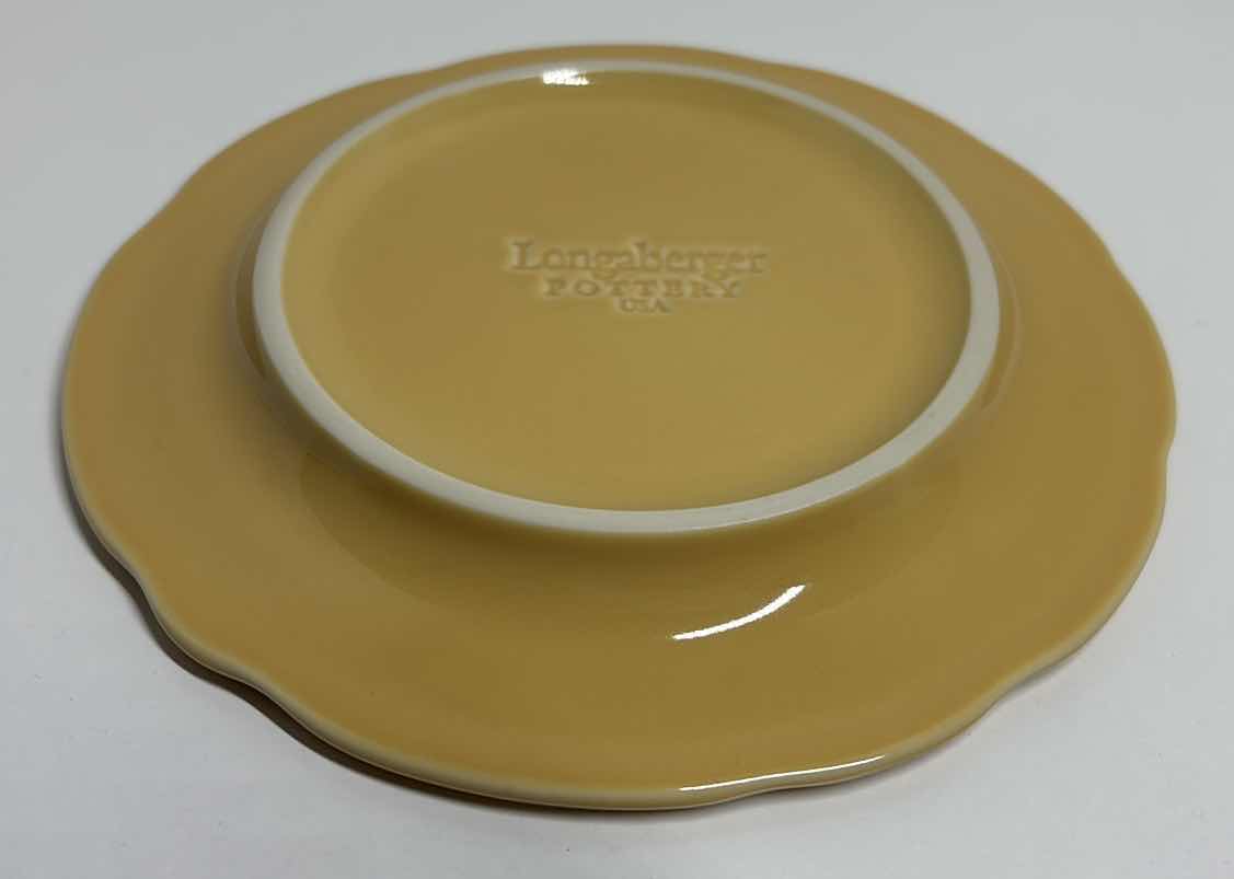 Photo 2 of LONGABERGER POTTERY LEAF COLLECTION 7” DESSERT/PIE PLATE (BUTTERNUT)