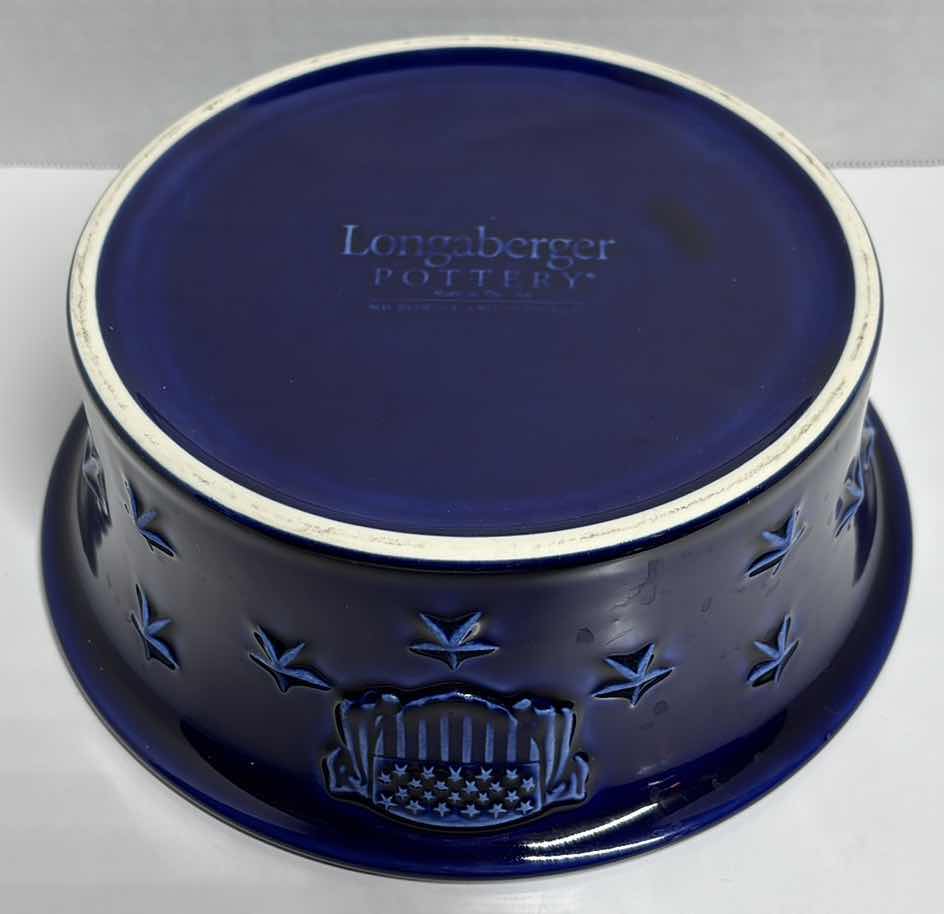 Photo 5 of LONGABERGER POTTERY PROUDLY AMERICAN COLLECTION 1.5 QT ROUND COVERED CASSEROLE DISH