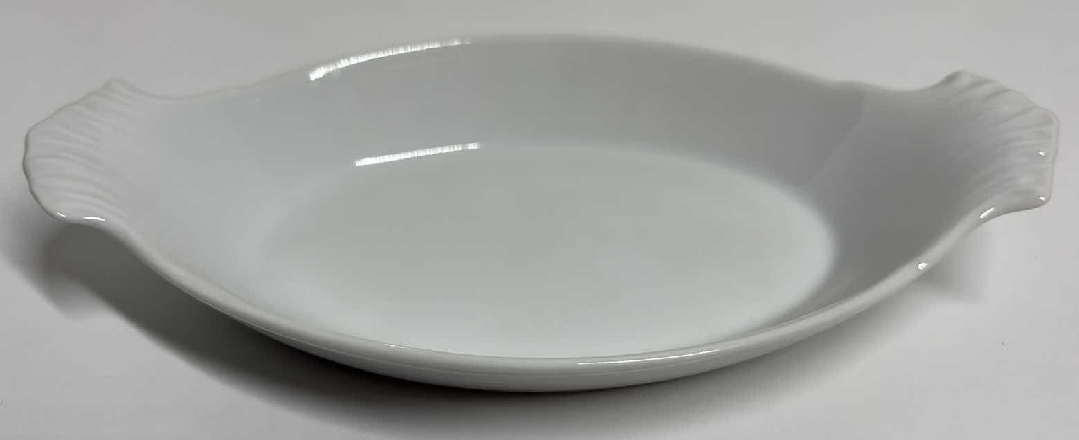 Photo 2 of APILCO PORCELAINE FRANCE CLASSIC WHITEWARE AUGRATIN DISH 4” X 7.75” H1.5”