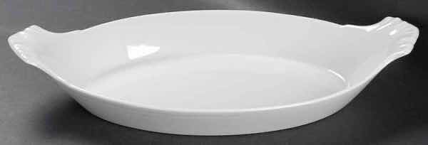 Photo 1 of APILCO PORCELAINE FRANCE CLASSIC WHITEWARE AUGRATIN DISH 7.5” X 13.75” H2.25”