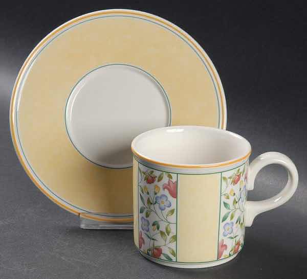 Photo 1 of VILLEROY & BOCH VIRGINIA COLLECTION, 3” X 3” FLAT CUP & 6” SAUCER SET