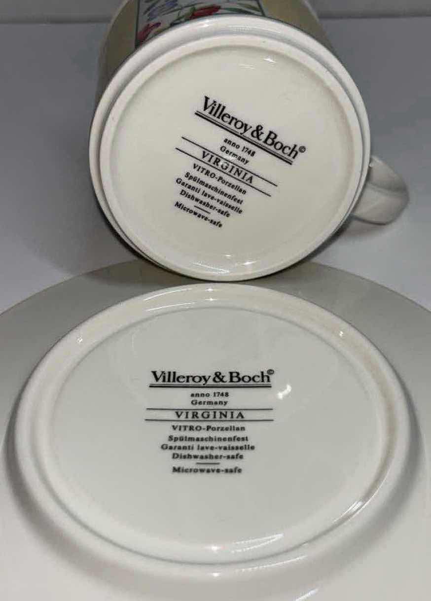 Photo 5 of VILLEROY & BOCH VIRGINIA COLLECTION, 3” X 3��” FLAT CUP & 6” SAUCER SET