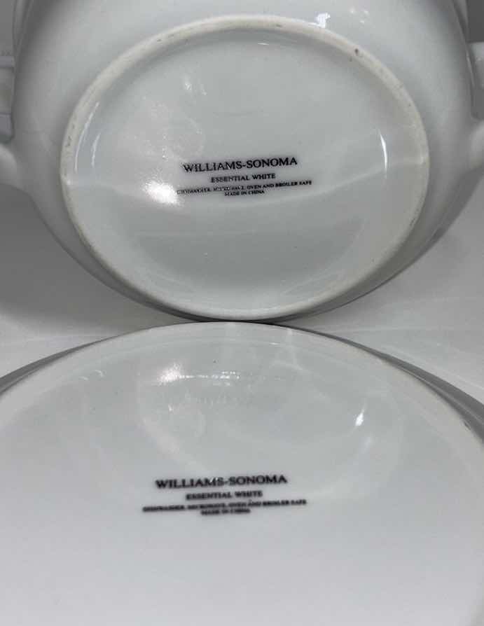 Photo 3 of WILLIAMS-SONOMA ESSENTIAL WHITE COLLECTION, SOUP BOWL & BREAD PLATE/ SAUCER SET