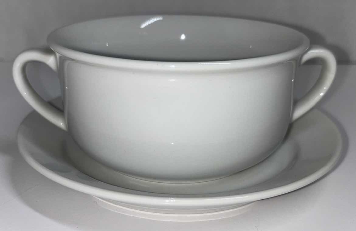 Photo 5 of WILLIAMS-SONOMA ESSENTIAL WHITE COLLECTION, SOUP BOWL & BREAD PLATE/ SAUCER SET