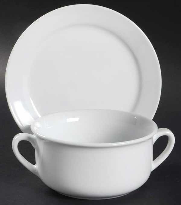 Photo 4 of WILLIAMS-SONOMA ESSENTIAL WHITE COLLECTION, SOUP BOWL & BREAD PLATE/ SAUCER SET