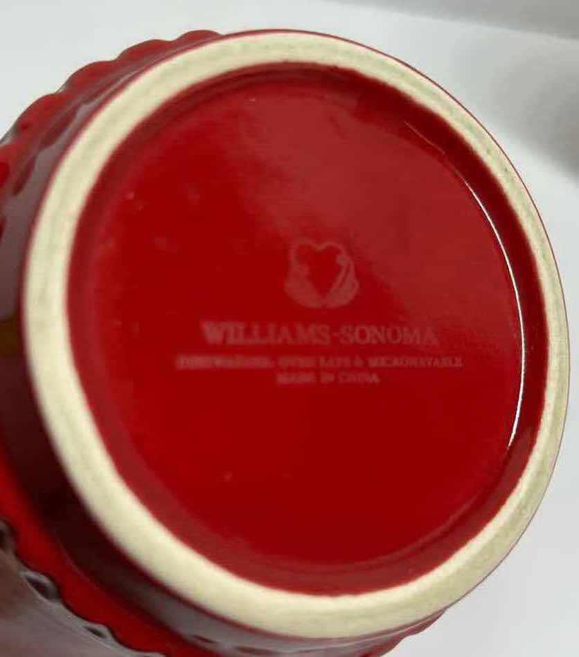 Photo 3 of WILLIAMS-SONOMA RUSTIC HEART COLLECTION, SET OF 2 RED MUGS 3.5” X 4.25”