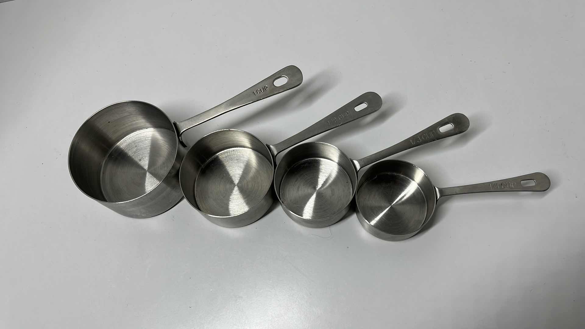 Photo 2 of AMCO STAINLESS STEEL MEASURING CUP SET (4) 1/4CUP-1CUP