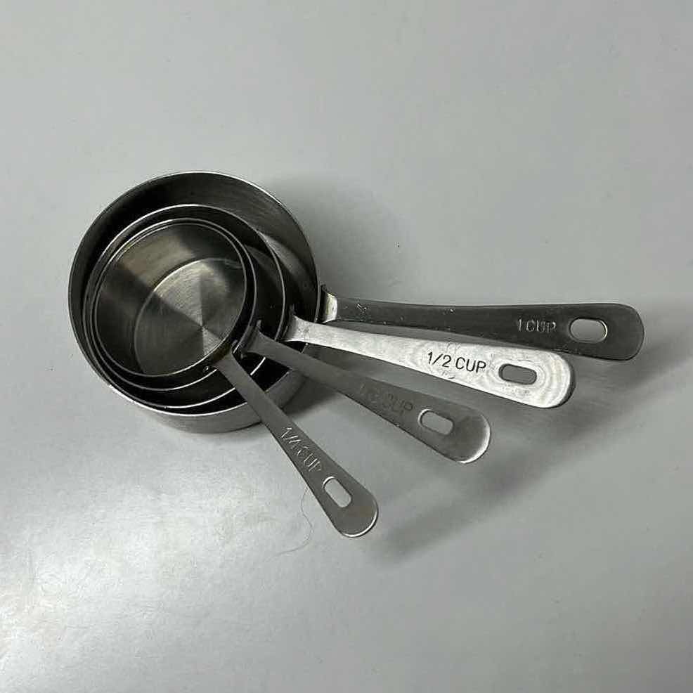 Photo 3 of AMCO STAINLESS STEEL MEASURING CUP SET (4) 1/4CUP-1CUP