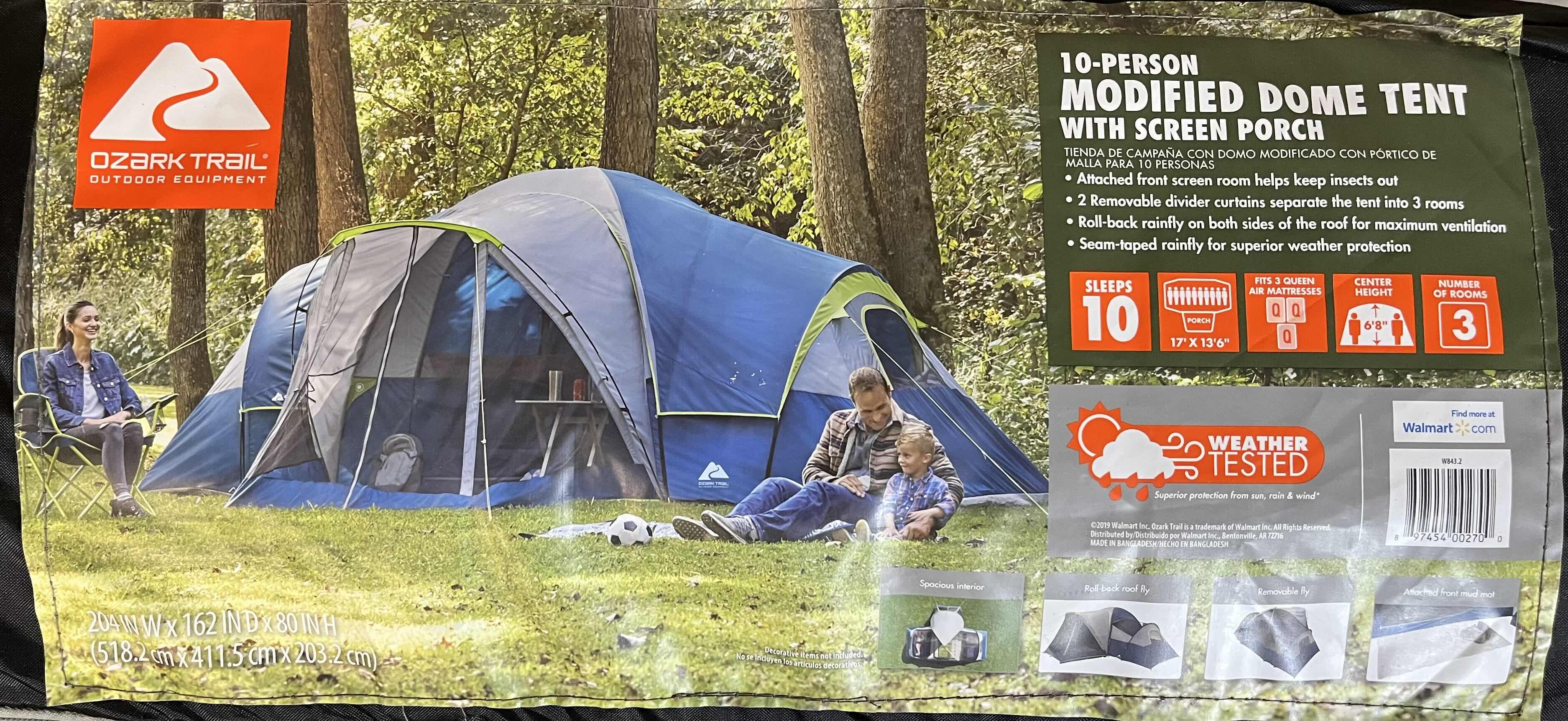 Photo 1 of NEW OZARK TRAIL 10 PERSON MODIFIED DOME TENT W SCREEN PORCH