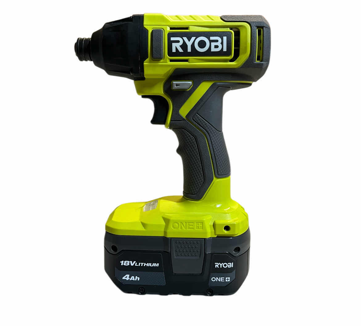 Photo 1 of RYOBI ONE PLUS CORDLESS DRIVER DRILL MODEL PCL235 W BATTERY & BIT SET