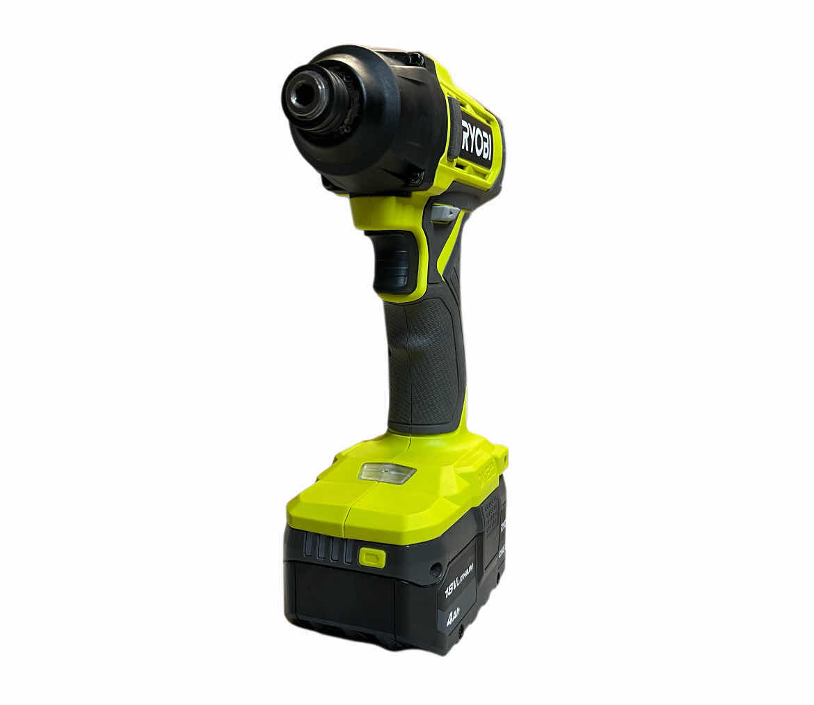 Photo 1 of RYOBI ONE PLUS CORDLESS DRIVER DRILL MODEL PCL235 W BATTERY & BIT SET