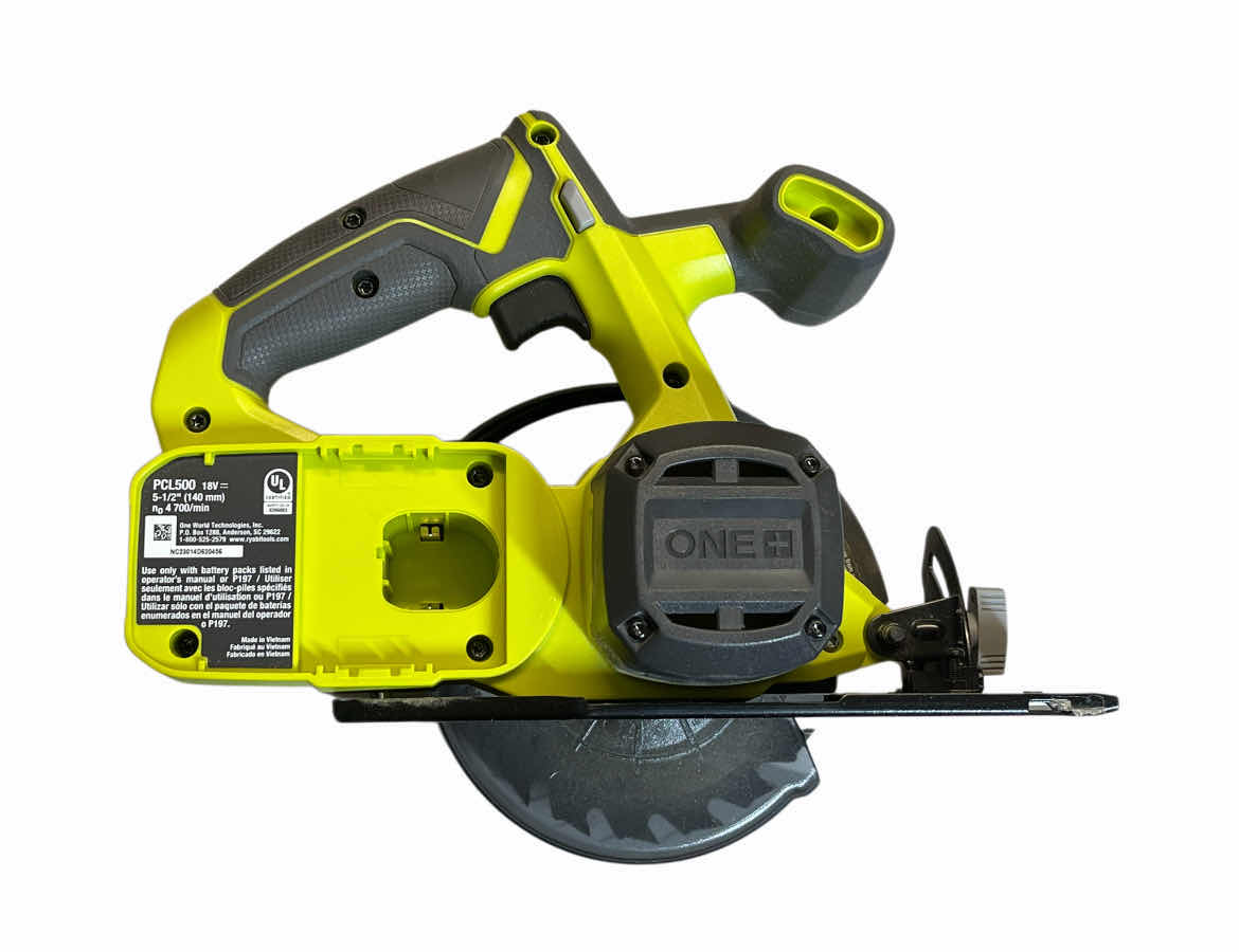 Photo 1 of RYOBI ONE PLUS CORDLESS 5.5” CIRCULAR SAW MODEL PCL500 (TOOL ONLY)
