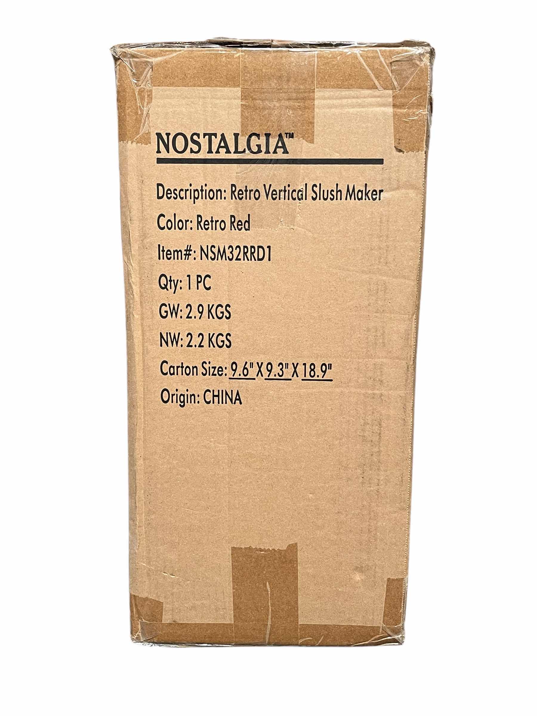 Photo 1 of NOSTALGIA RETRO RED 32OZ SLUSHY DRINK MAKER NSM32RRD1