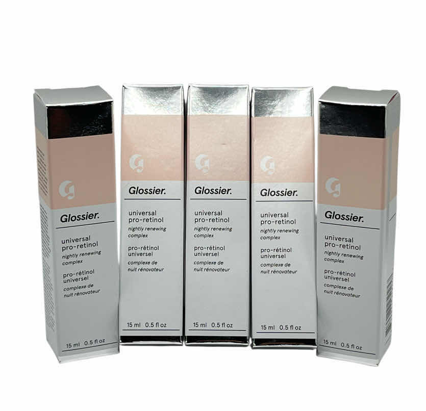 Photo 1 of GLOSSIER UNIVERSAL PRO-RETINOL NIGHTLY RENEWING COMPLEX 15ML/0.5FL OZ 5-PACK