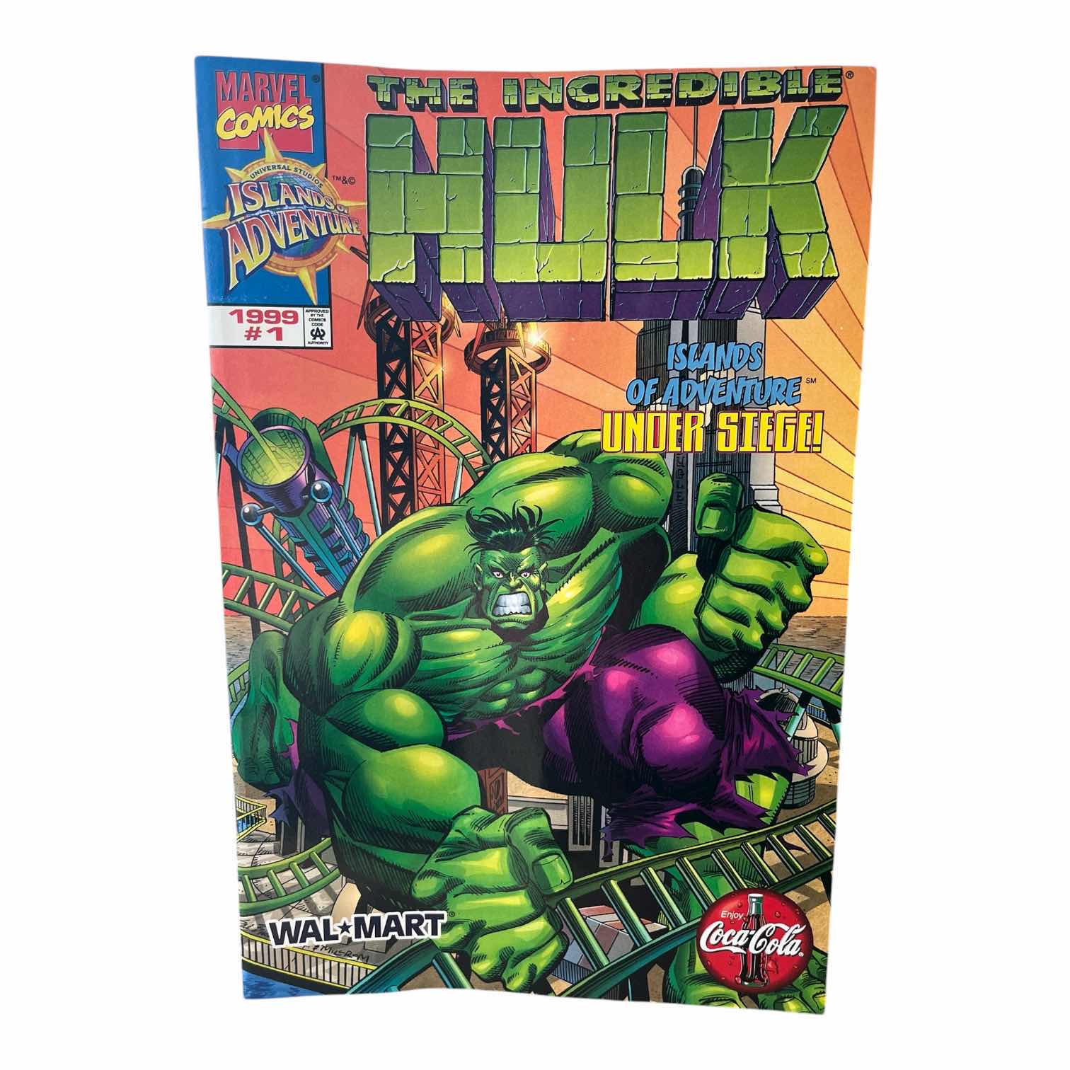Photo 1 of WALMART COCA-COLA MARVEL COMICS 1999 ISSUE #1 “THE INCREDIBLE HULK” COMIC BOOK