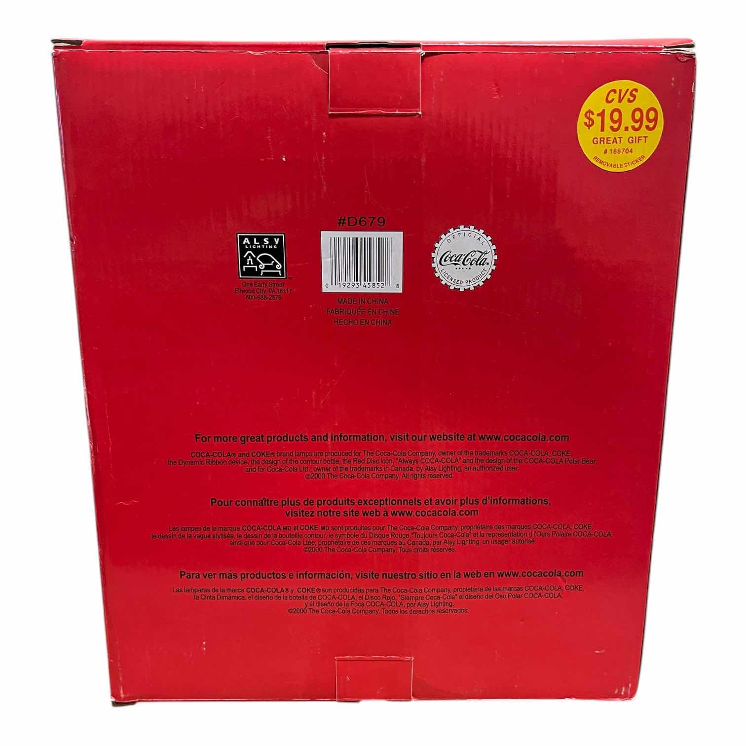 Photo 1 of New.  COCA-COLA 12” MINI TIFFANY STYLE LAMP #D679