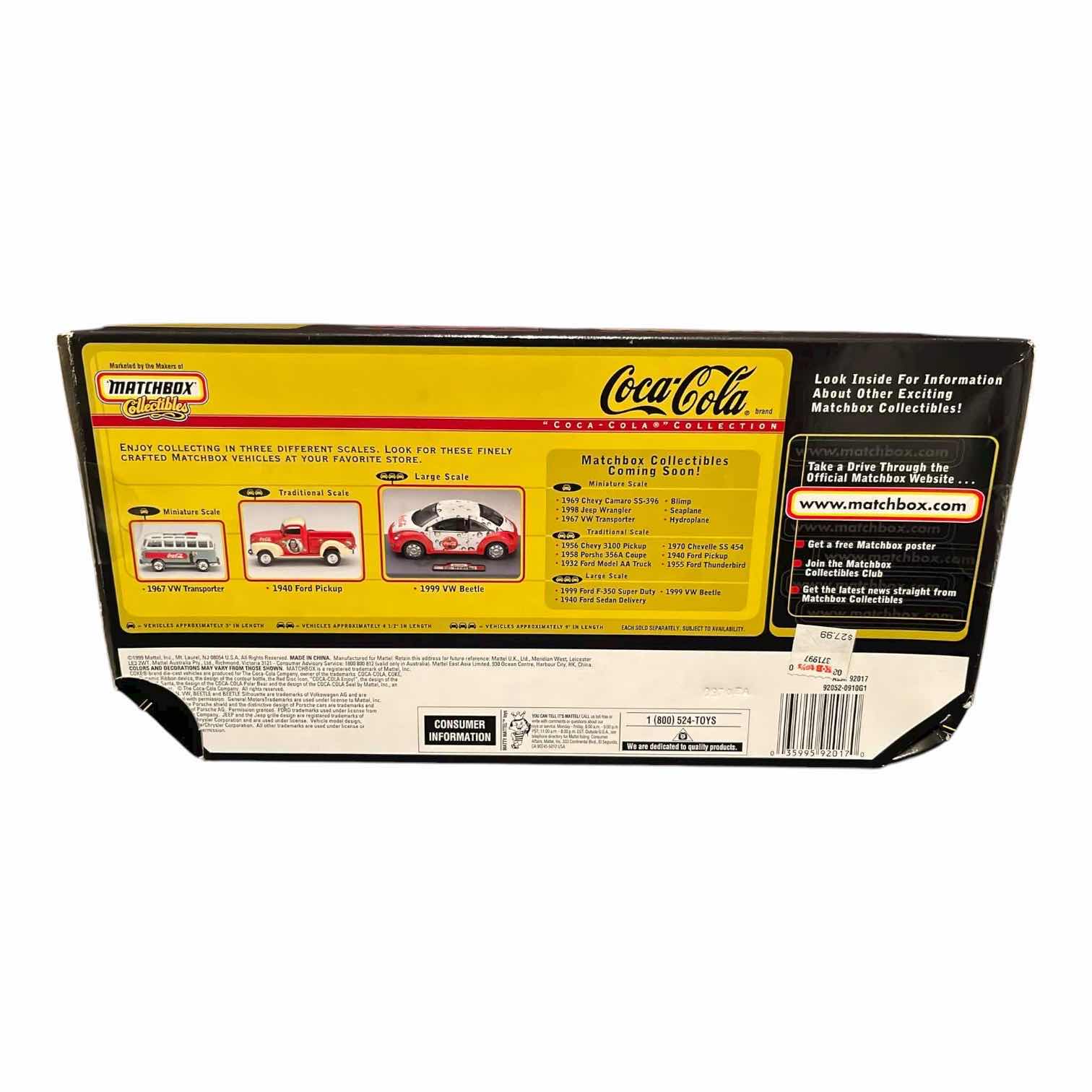Photo 1 of New. MATCHBOX COCA-COLA COLLECTION DIE-CAST METAL VOLKSWAGEN BEETLE 1999