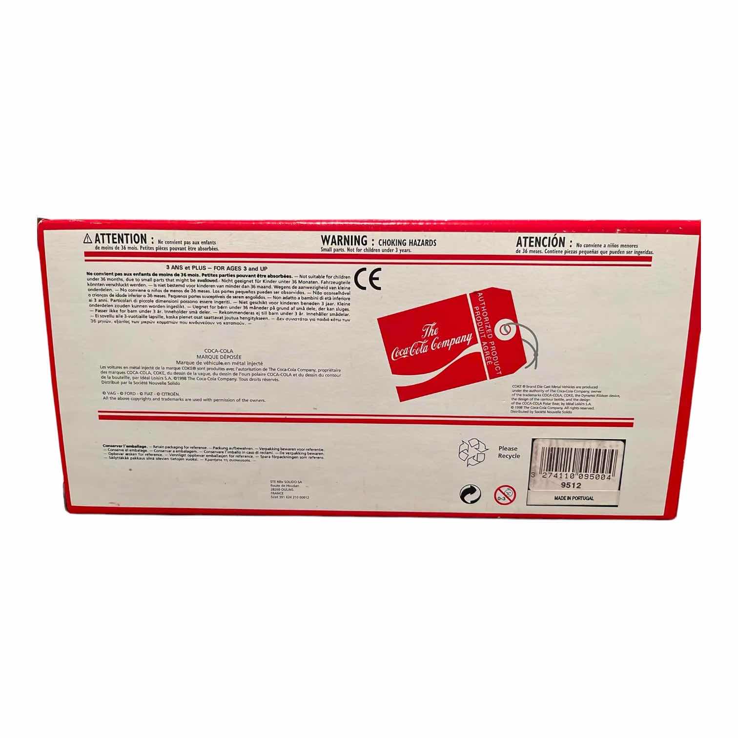 Photo 1 of New. COCA-COLA SOLIDO DIE-CAST METAL VW 1966 VOLKSWAGEN COMBI BUS 1998 #9512