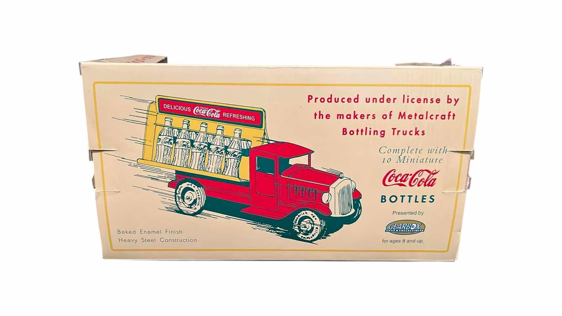 Photo 1 of New. GEARBOX COCA-COLA COLLECTIBLES 1930’S STAMPED STEEL BOTTLING TRUCK 2001 #00101