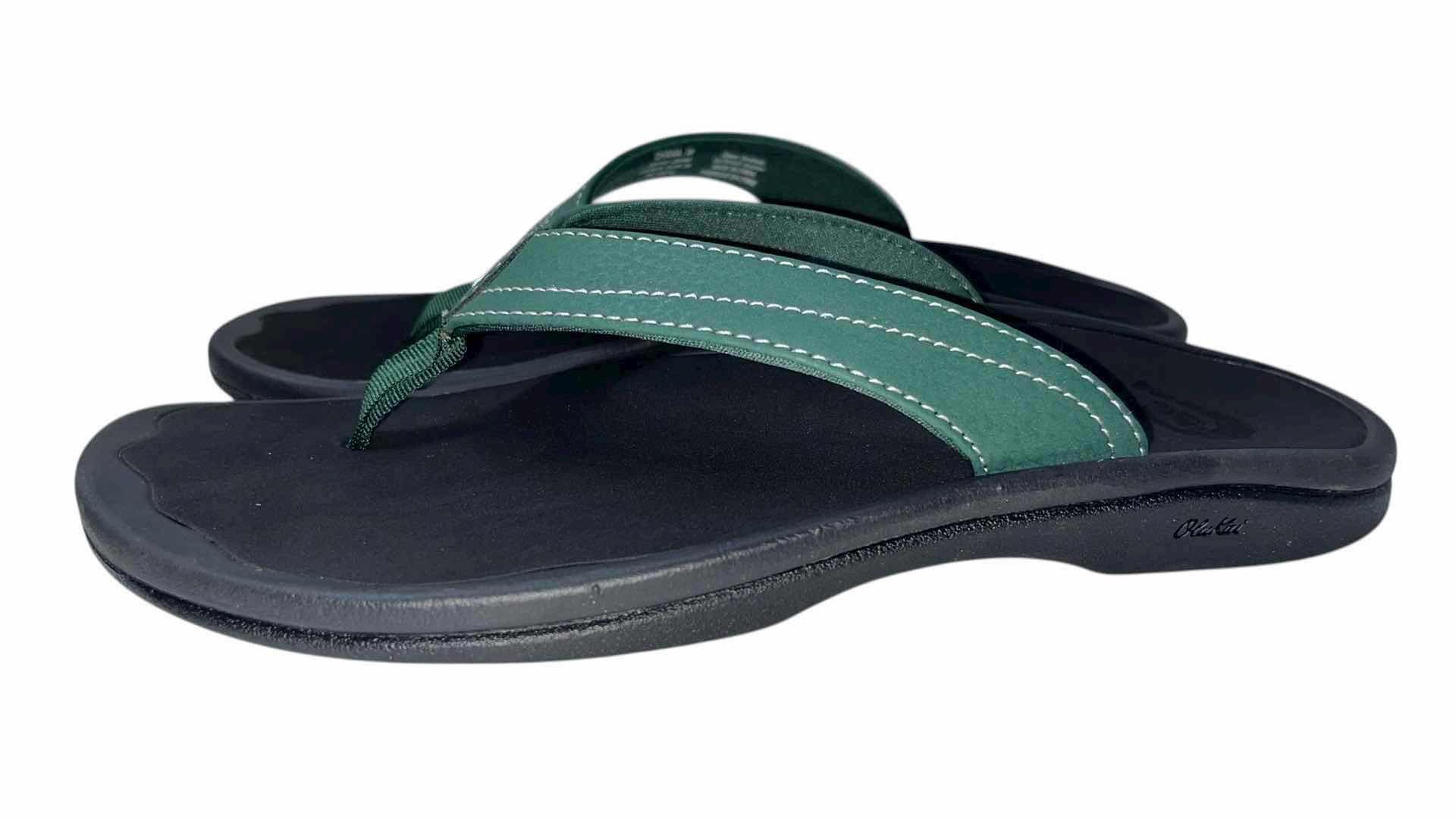 Photo 1 of OLUKAI OHANA DEEP GREEN/DARK SHADOW BEACH SANDALS WOMENS SIZE 9