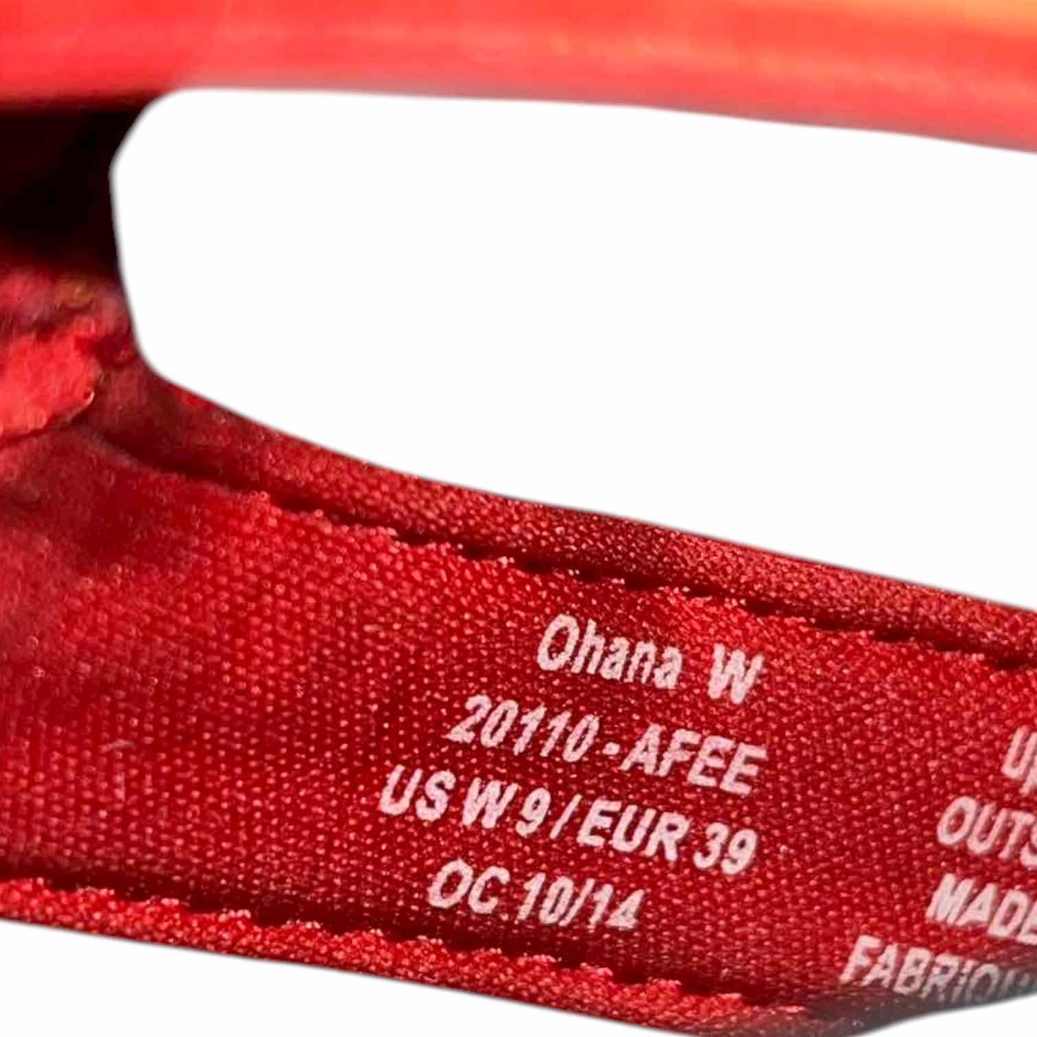 Photo 1 of OLUKAI OHANA HOT CORAL/BLACK BEACH SANDALS WOMENS SIZE 9