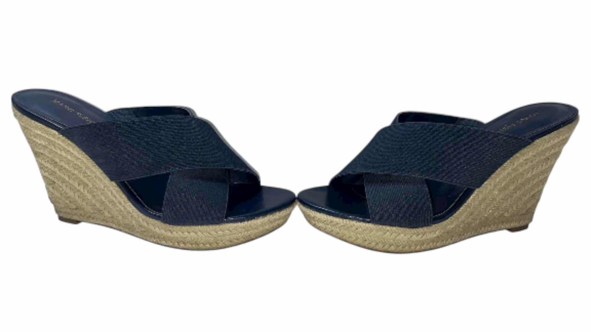 Photo 1 of MARC FISHER NAVY ENGAGE CRISS CROSS ESPADRILLE WEDGES WOMENS SIZE 9