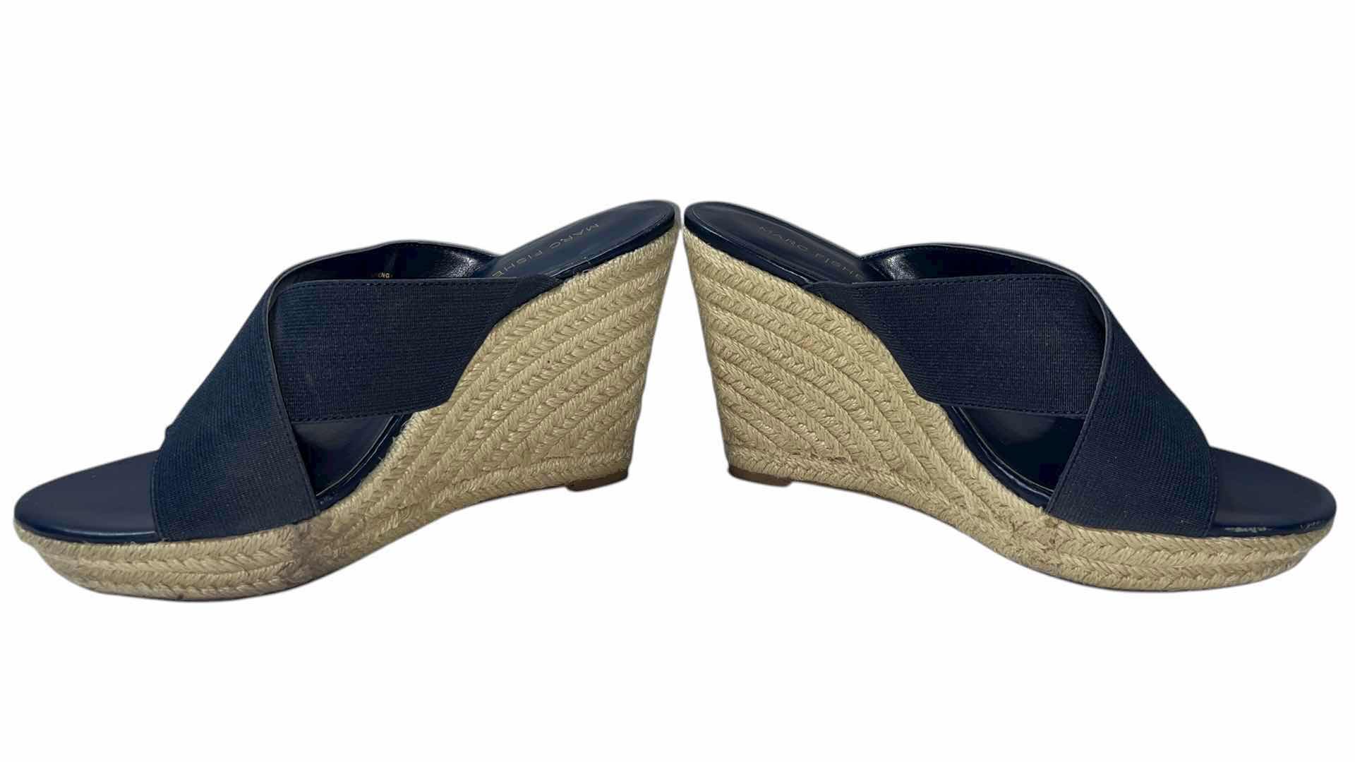 Photo 1 of MARC FISHER NAVY ENGAGE CRISS CROSS ESPADRILLE WEDGES WOMENS SIZE 9