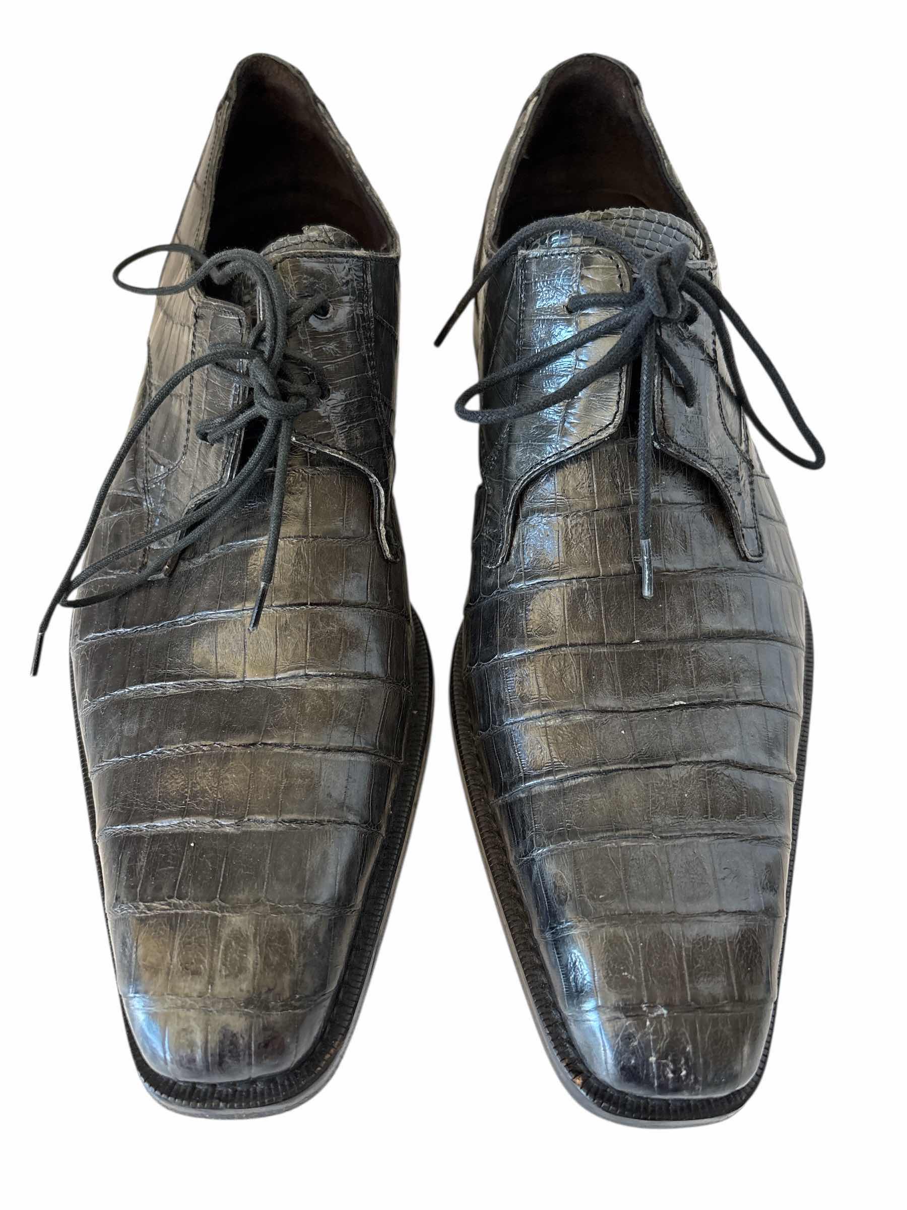 Photo 1 of MEZLAN ANDERSON CROCODILE DRESS SHOES SIZE 8 MENS