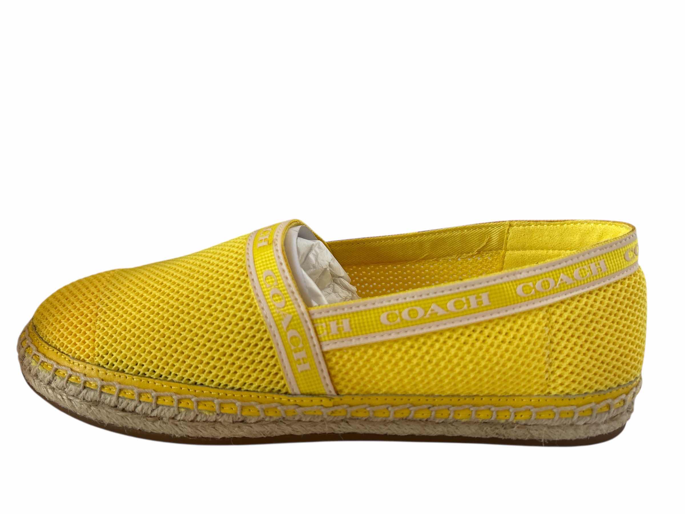 Photo 1 of COACH CORRIE ESPADRILLE YELLOW SLIP ONS SIZE 6.5 WOMENS