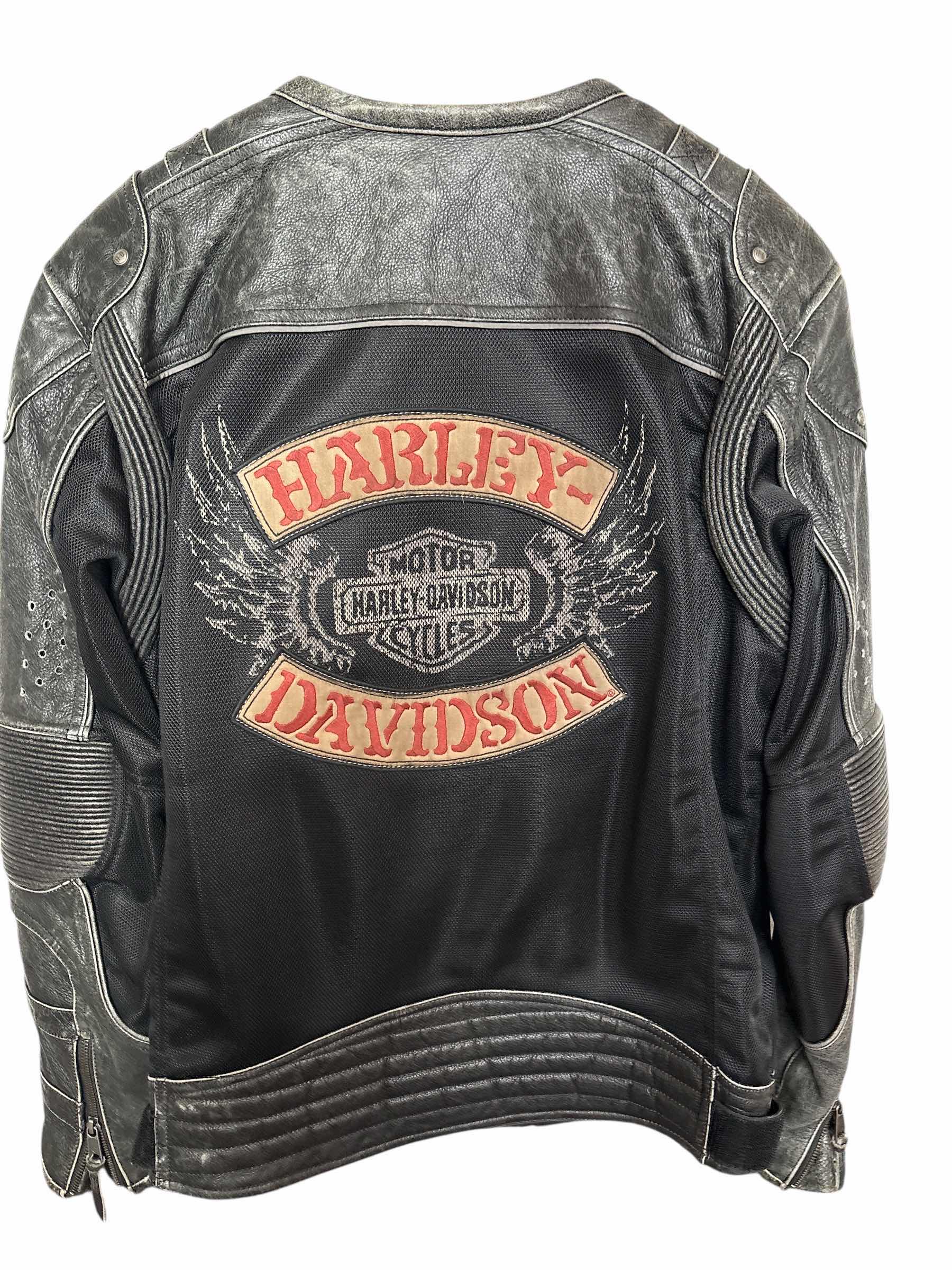 Photo 1 of HARLEY-DAVIDSON KNUCK MESH LEATHER JACKET SIZE M MENS