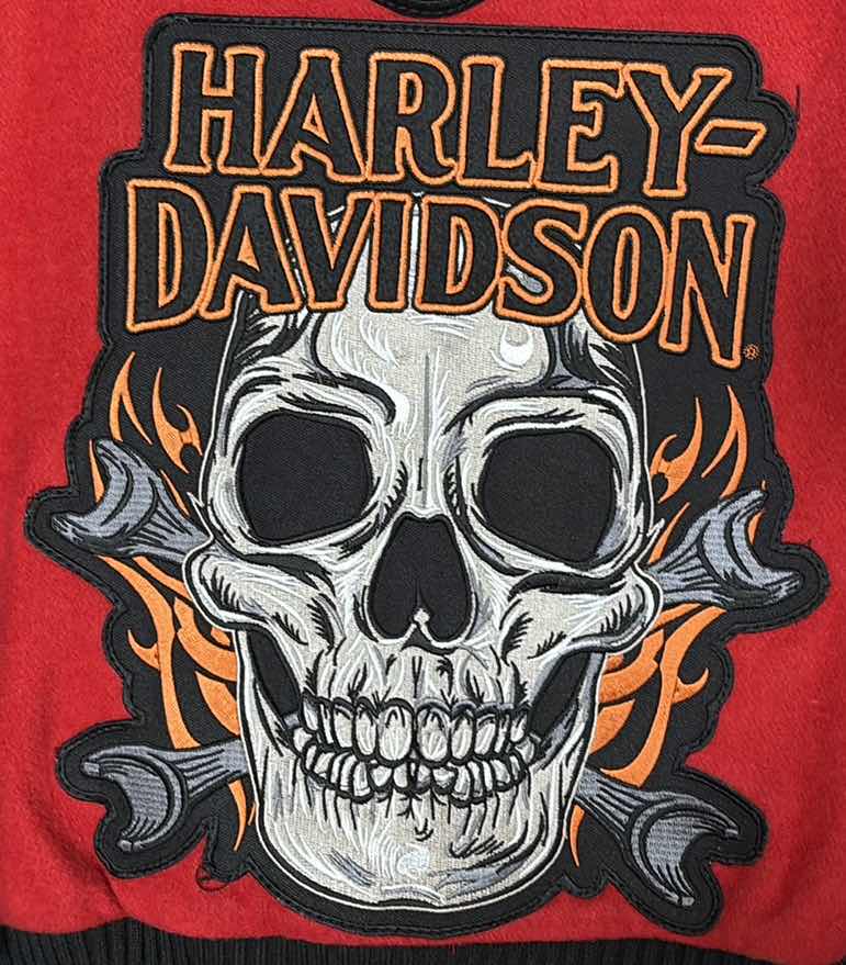 Photo 1 of BASCOM PROJECTS UNIVERSITY JACKET WITH HARLEY-DAVIDSON PATCHES