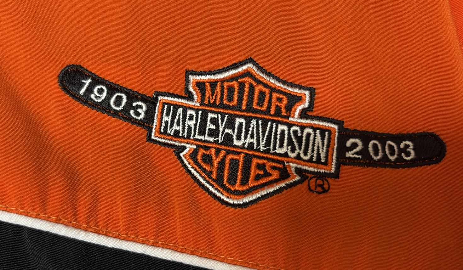 Photo 1 of HARLEY-DAVIDSON 100TH ANNIVERSARY NYLON RACING JACKET MENS SIZE M