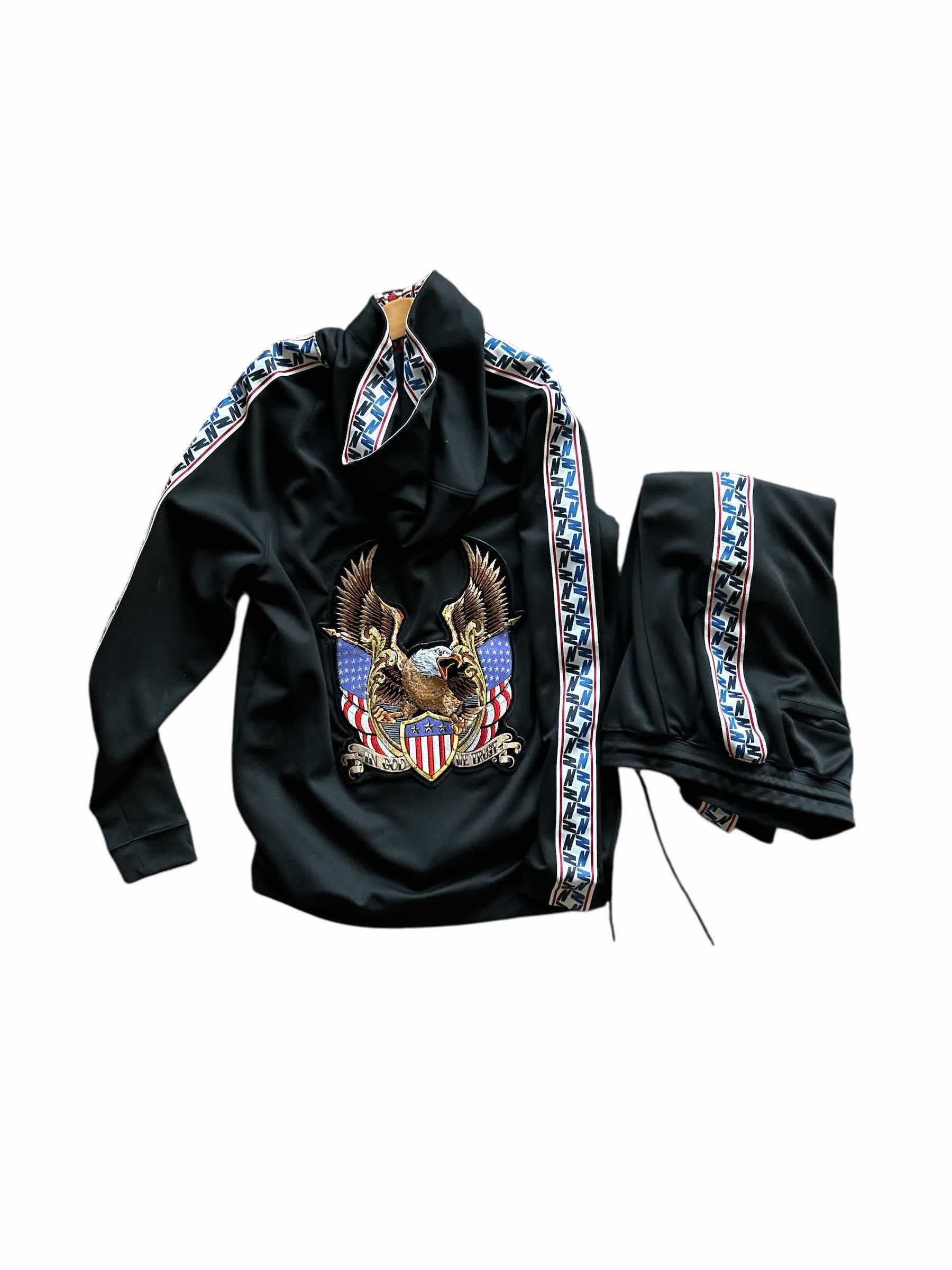 Photo 1 of NIKE TRACK SUIT SIZE SMALL MENS WITH AMERICAN EAGLE PATCH ON BACK