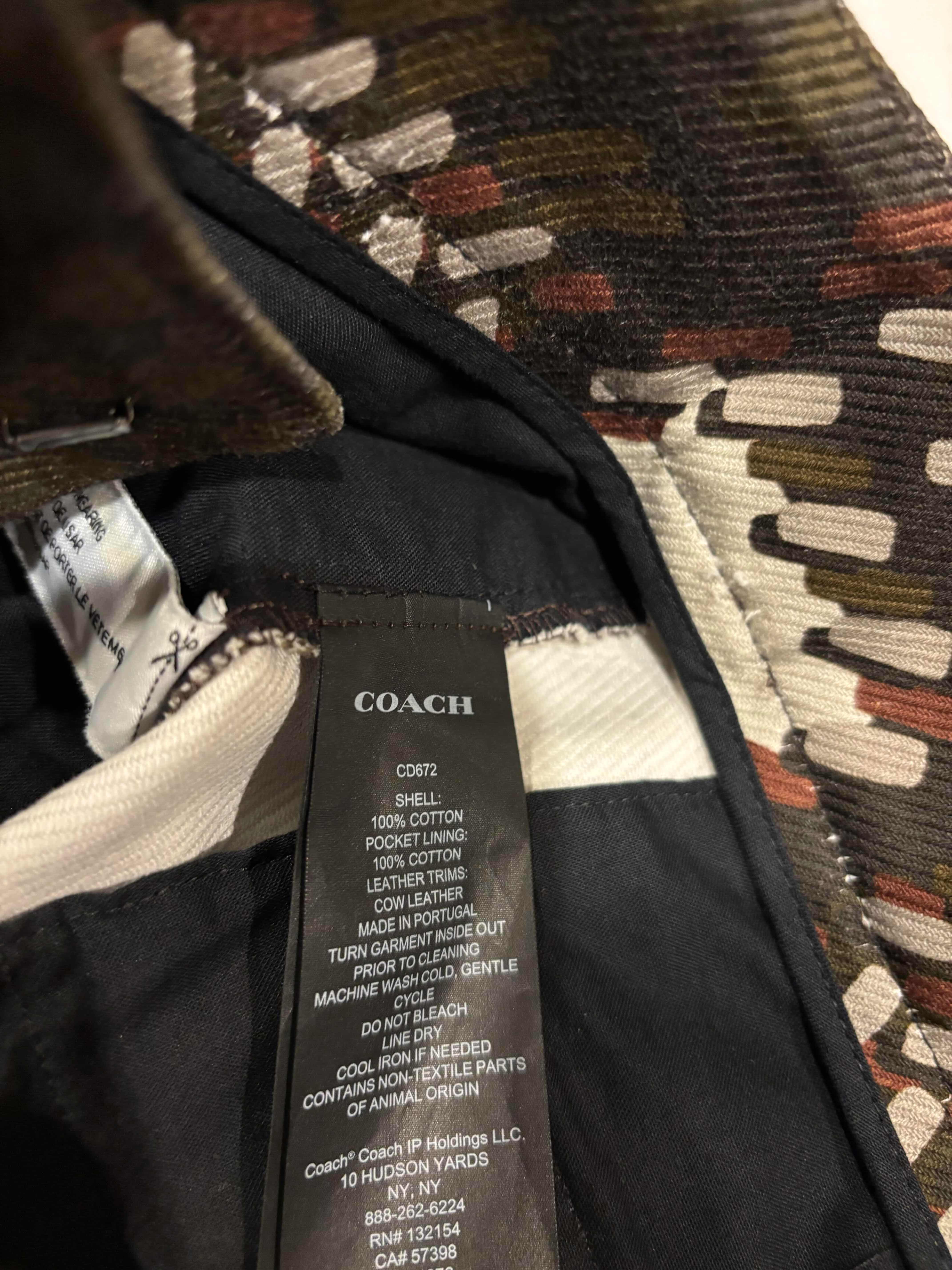 Photo 1 of COACH BROWN PLAID SHORTS MENS W 31