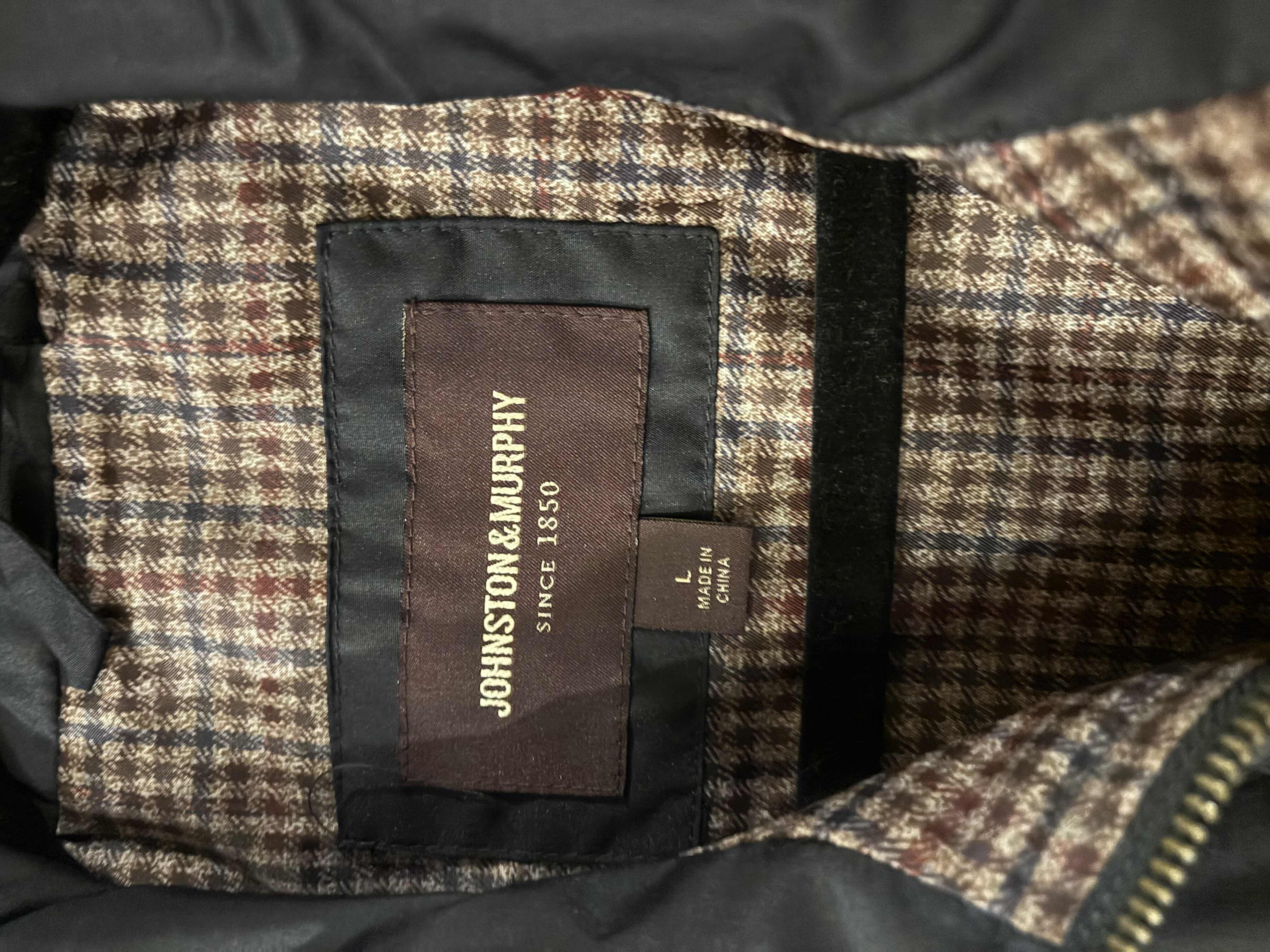 Photo 1 of JOHNSTON & MURPHY DIAMOND QUILTED PLAID LINED VEST, MENS SIZE LARGE