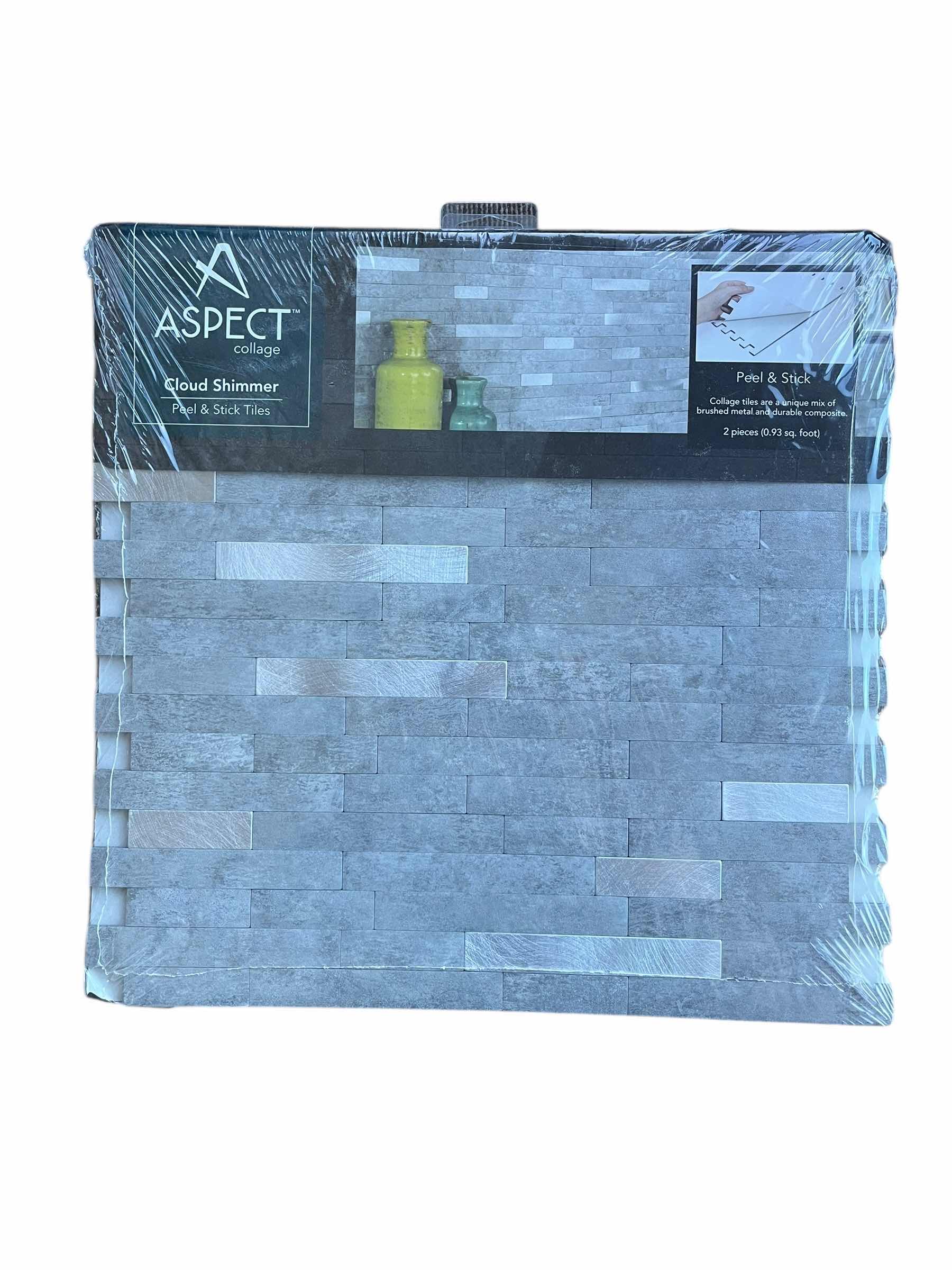 Photo 1 of NEW 4-PACK ASPECT COLLAGE CLOUD SHIMMER FINISH PEEL & STICKER TILES $43