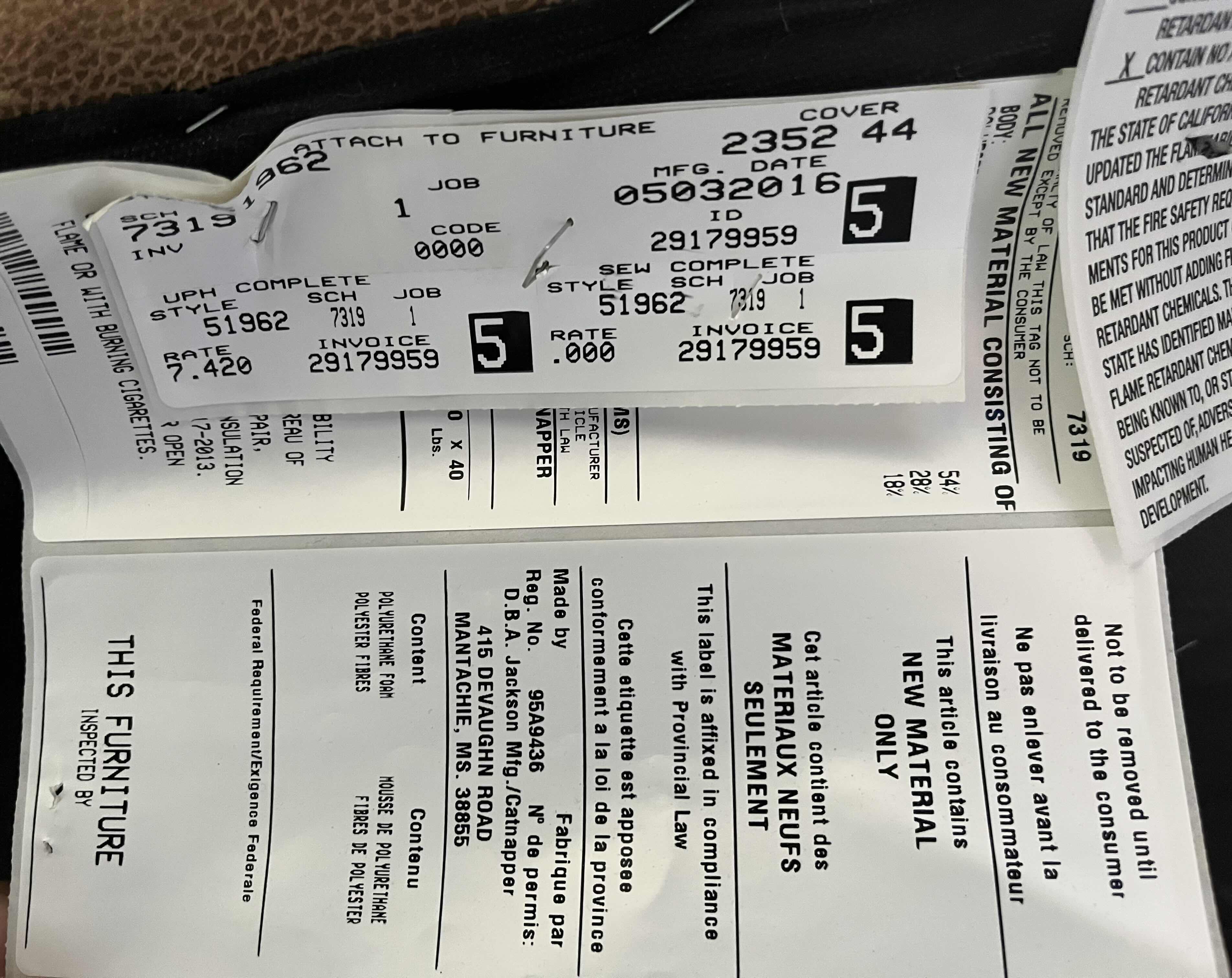 Photo 1 of PORTMAN TWO TONE CHOCOLATE & SADDLE LEATHER DUAL RECLINING BROWN LEATHER LOVESEAT 66“ X 40“ H39”