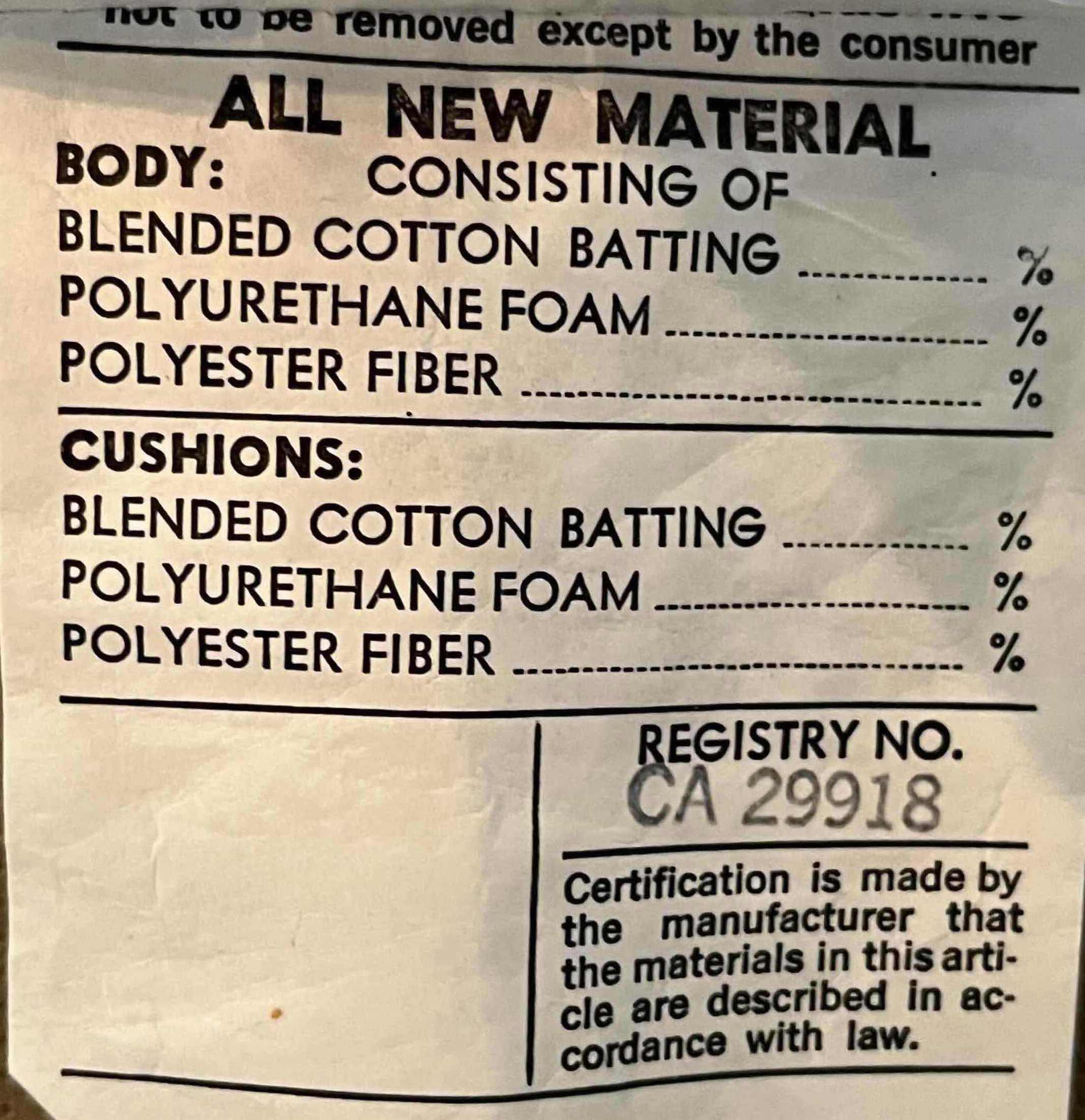 Photo 1 of GRAPHIC ABSTRACT PATTERN CUSTOM UPHOLSTERED SOFA 91” X 38” H28” (READ NOTES)