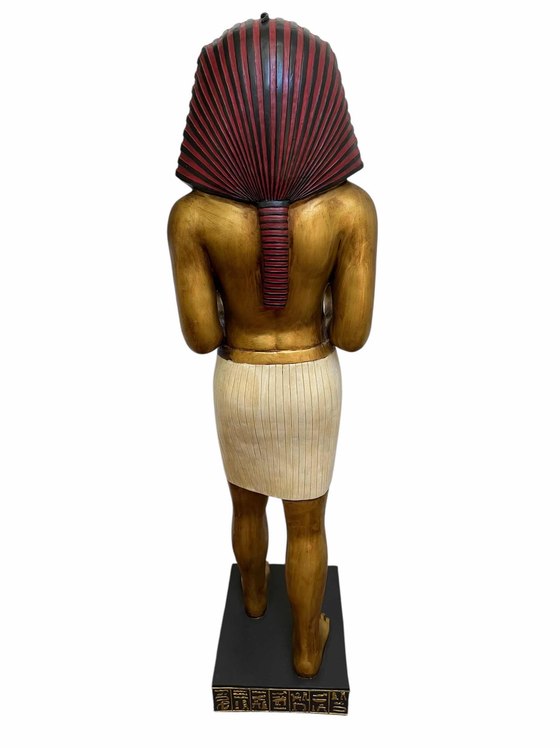 Photo 1 of DESIGN TOSCANO EGYPTIAN PHARAOH TUTANKHAMUN HANDCRAFTED SCULPTED RESIN STATUE 11” X 12.5” H44”