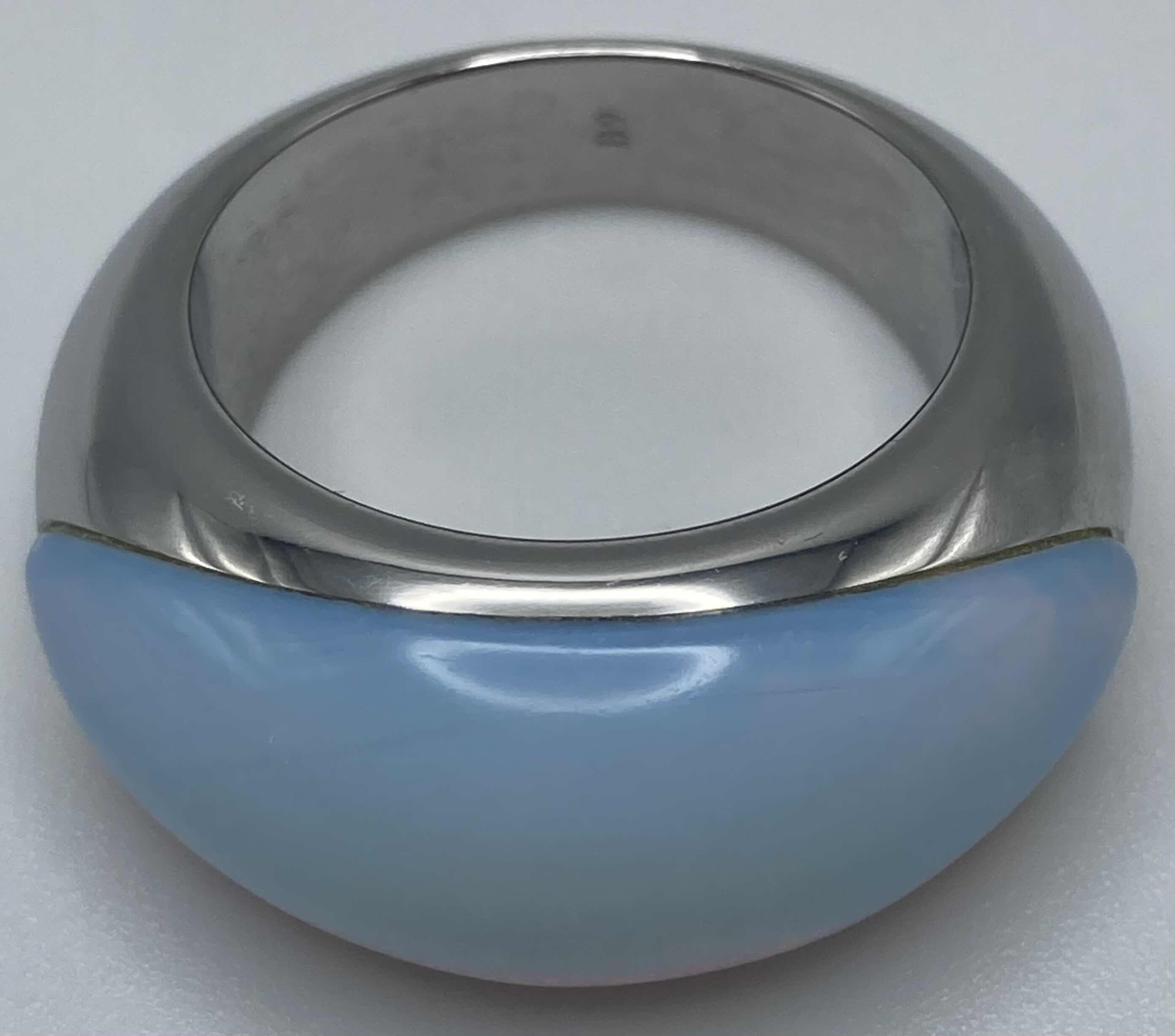 Photo 1 of CALVIN KLEIN ELLIPSE STAINLESS STEEL PEARLESCENT ACRYLIC RING SIZE 9 (READ NOTES) $95