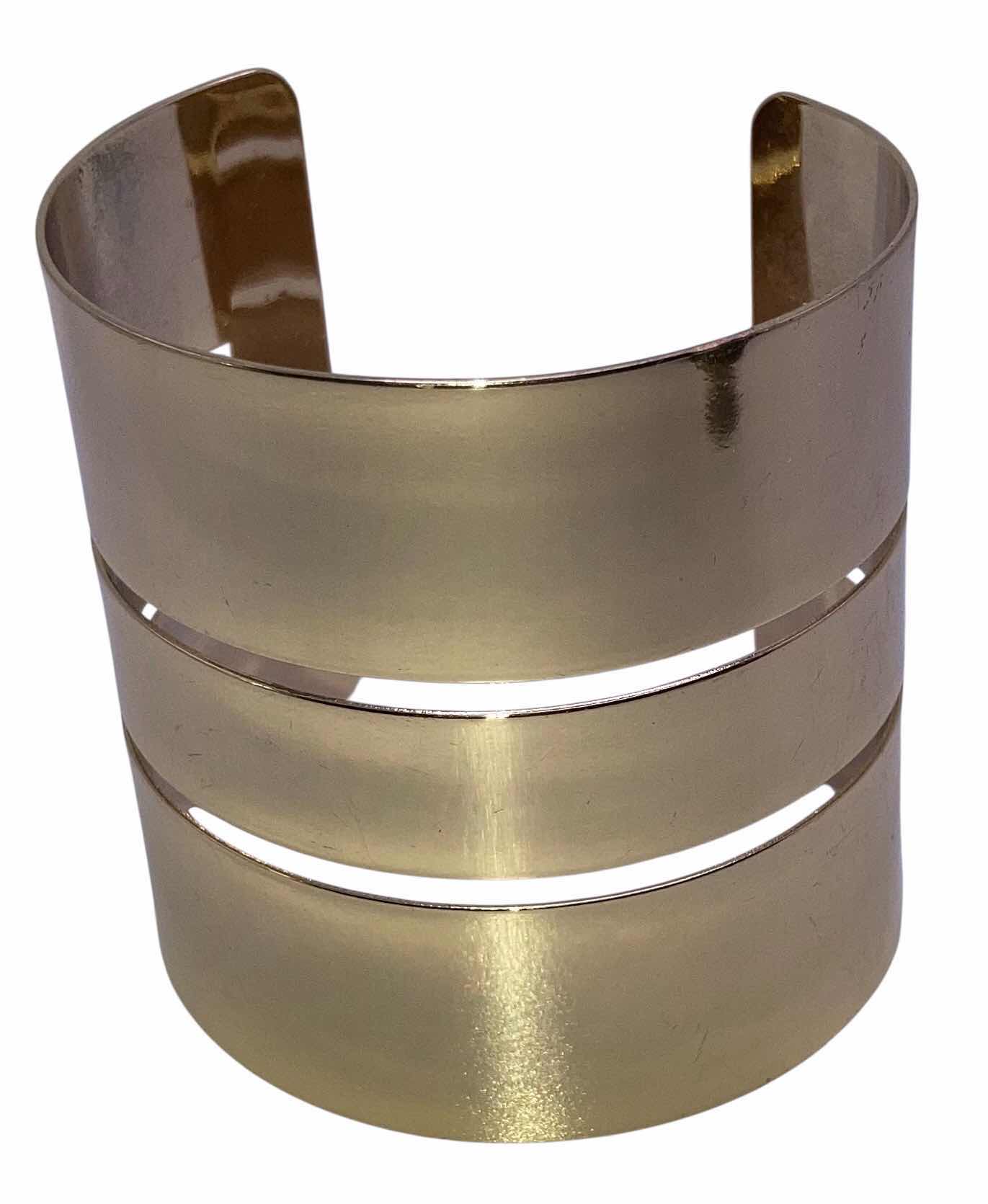 Photo 1 of GOLD & BRASS FINISH CUFF BRACELETS (2) 2.5” $40
