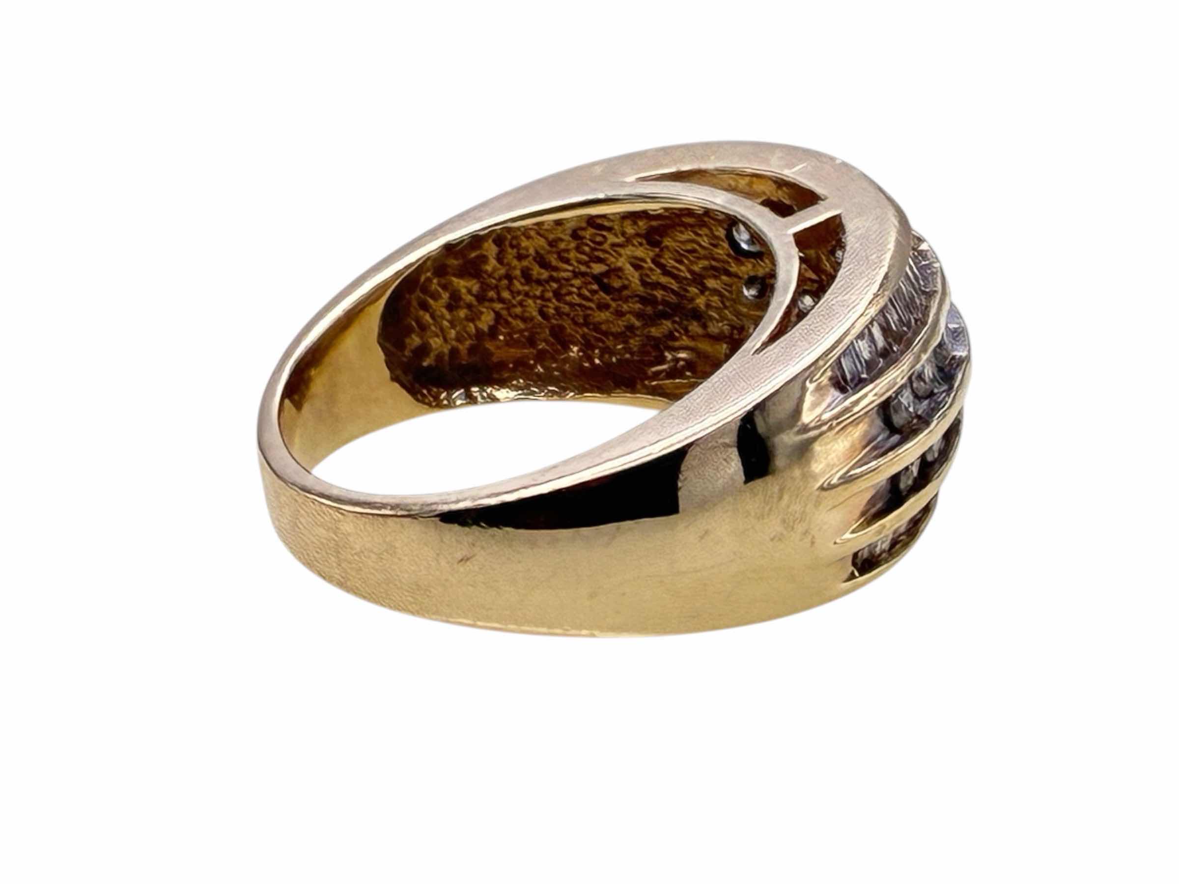 Photo 1 of DIAMOND BAGUETTE 10K GOLD ANNIVERSARY RING SIZE 7.5/7.4G $1800