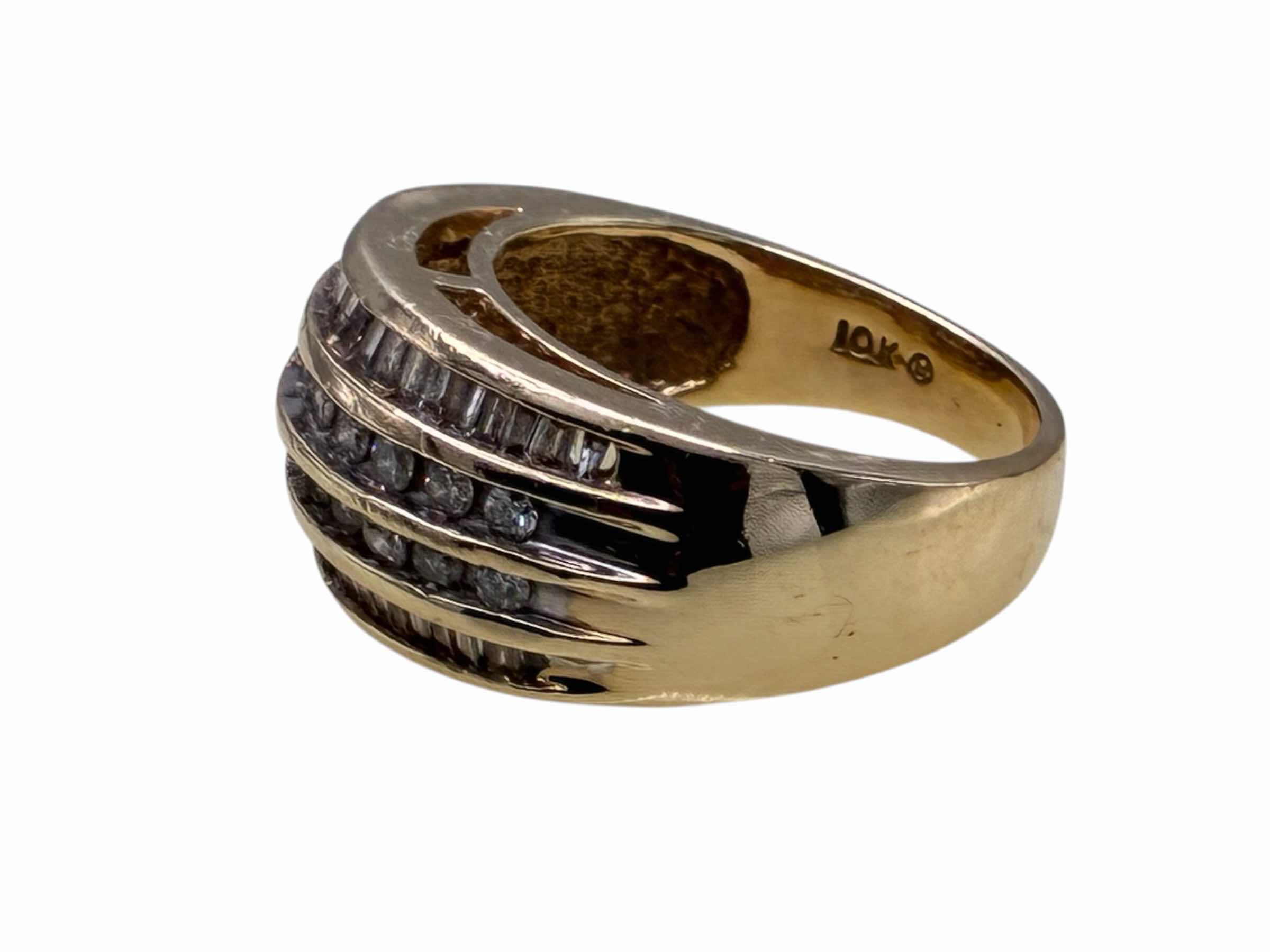 Photo 1 of DIAMOND BAGUETTE 10K GOLD ANNIVERSARY RING SIZE 7.5/7.4G $1800